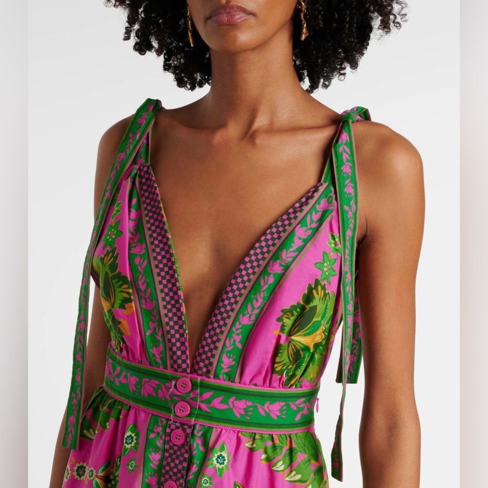 FARM Rio Ana Tapestry Pink Midi Dress - Picture 7 of 7